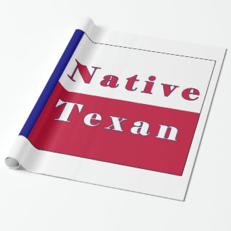Native Texan Lone Star Flag Wrapping Paper