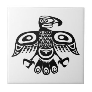 Native totem bird tile