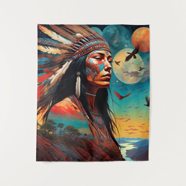 Native Tribal Art Tapestry (Front)