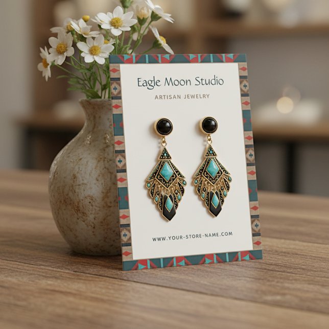 Native Tribal Motif Earring Jewellery Display Card (Creator Uploaded)