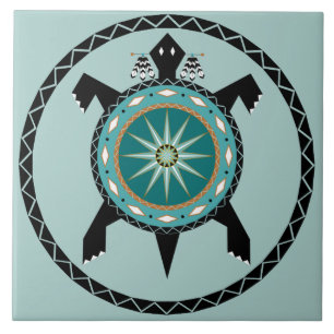 Native Turtle Ceramic Tile