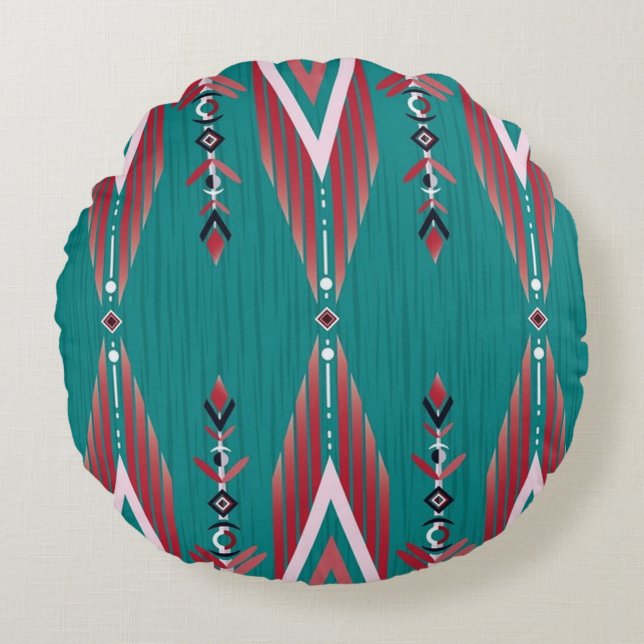 Native Warmth Round Pillow (Front)