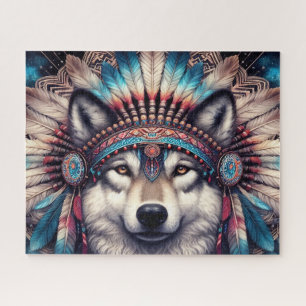 Native Wolf Jigsaw Puzzle