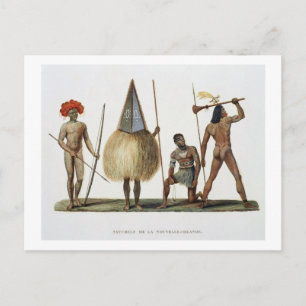 Natives of New Ireland, from 'Voyage autour du Mon Postcard