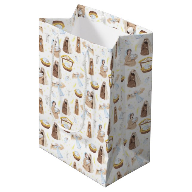 Nativité Bébé Jésus Medium Sac cadeau (Devant Angle)