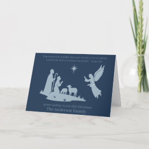 Nativité Carte de Noël - Né ce jour un sauveur