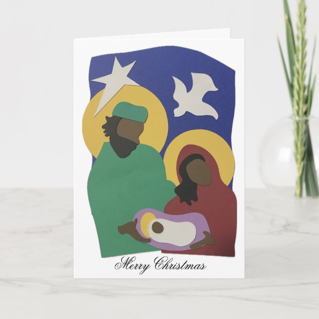 Nativité de la Sainte Famille avec la carte de Noë (Devant)