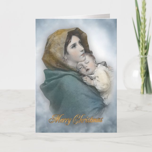 Nativité de Noël La carte religieuse Madonna (Devant)