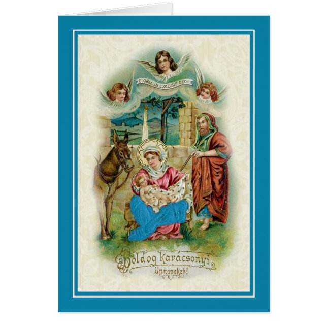 Nativité hongroise vintage de Noël (Devant)
