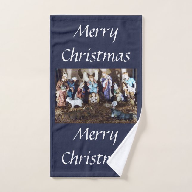 Nativité Joyeux ensemble de serviettes de bain de  (Serviette à main)