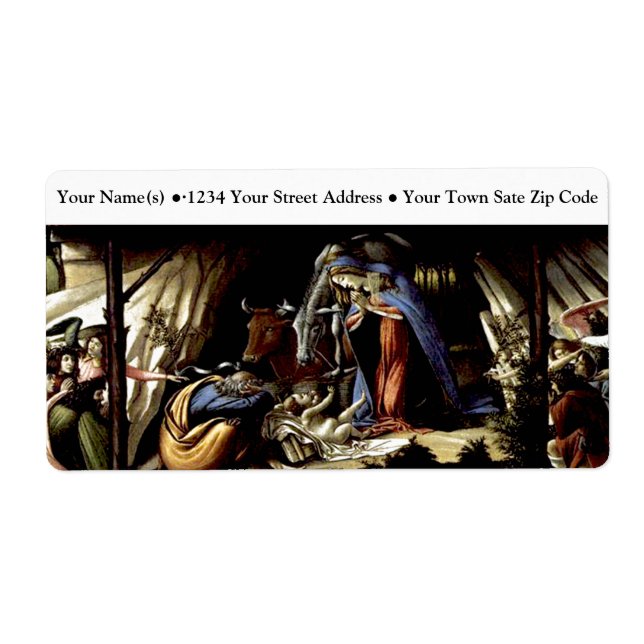 Nativité mystique : Peinture à l'huile de Botticel (Devant)