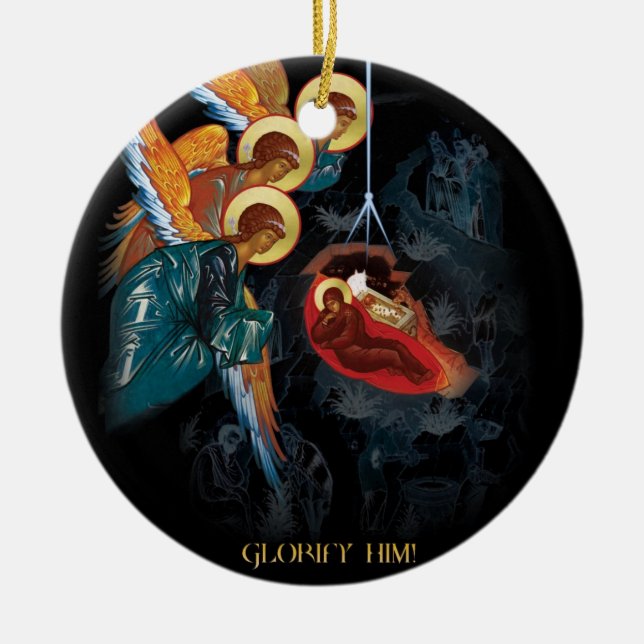 Nativité - ornement orthodoxe grec de Noël (Devant)