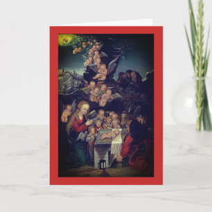 NATIVITÉ PAR CRANACH RENAISSANCE CARTE DE NOËL