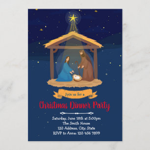 Nativité religieuse Noël Invitation
