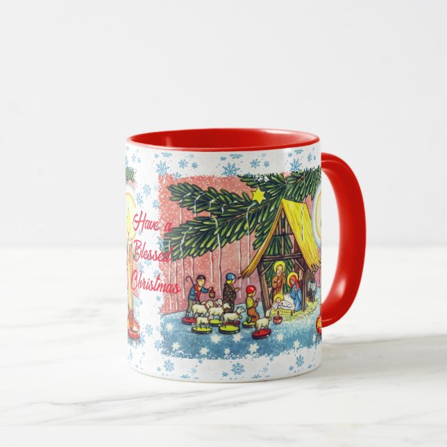 Nativité sous la Mug de sapin de Noël (Devant droit)