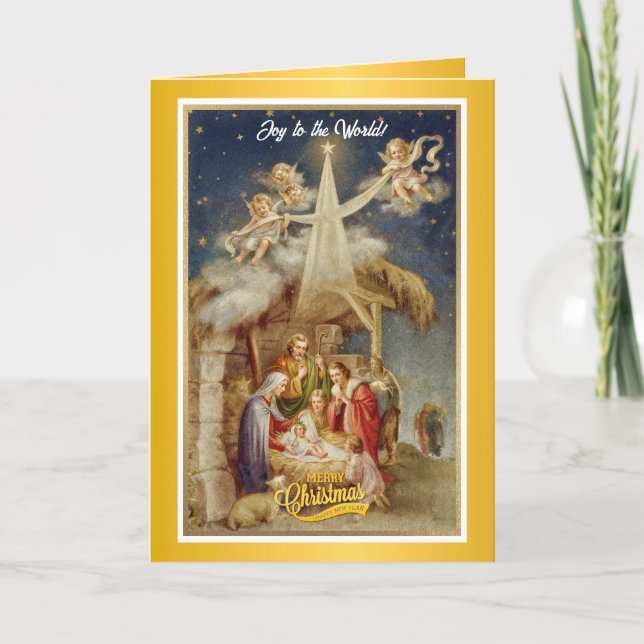 Nativité vintage Noël I Classique Religieux (Devant)