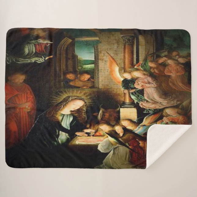 Nativity 1495 Sherpa Blanket (Front (Horizontal))