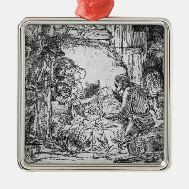 Nativity, 1654 metal ornament (Front)