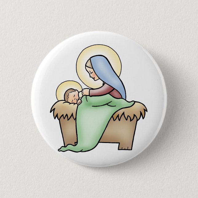 Nativity 2 Inch Round Button (Front)