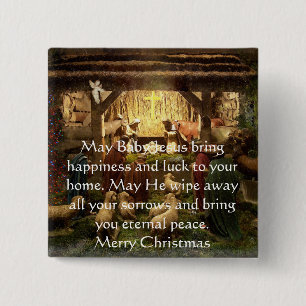Nativity 2 Inch Square Button
