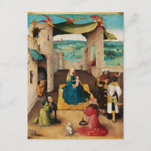 NATIVITY,ADORATION OF MAGI by BOSCH Christmas Postcard