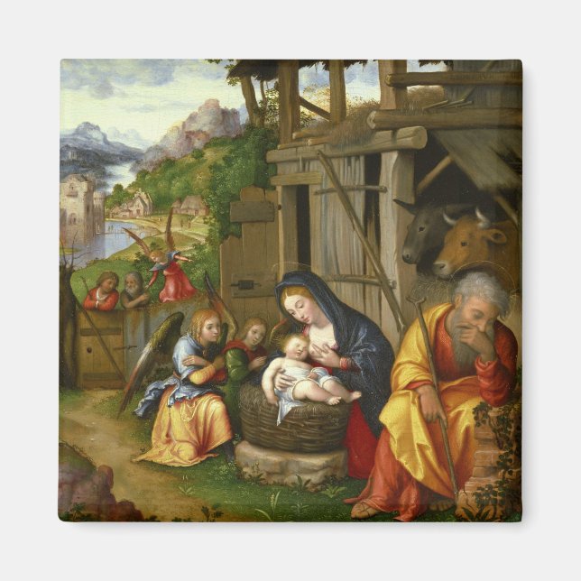 Nativity and Child Angels  c1515 Magnet (Front)