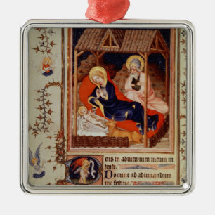 Nativity and Visitation of the shepherds Metal Ornament
