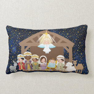 Nativity Baby Jesus Three Wise Men Stable  Pillow