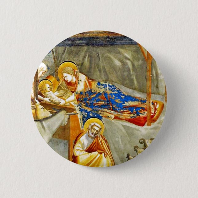 Nativity Birth of Jesus  2 Inch Round Button (Front)