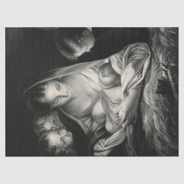 Nativity Birth of Jesus Christ Angels Virgin Mary  Tissue Paper (Front)