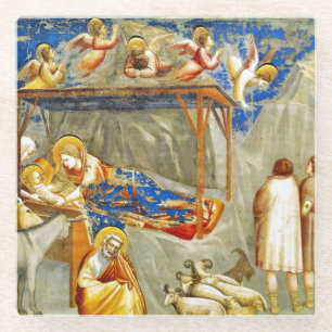 Nativity Birth of Jesus  Glass Coaster