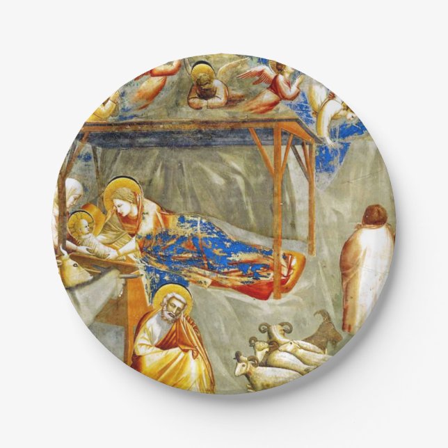 Nativity Birth of Jesus  Paper Plate (Front)