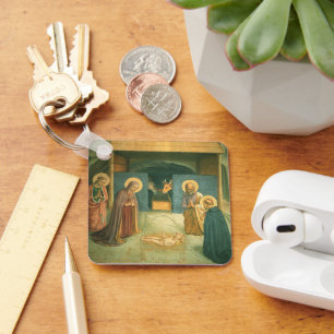 Nativity by Fra Angelico Keychain