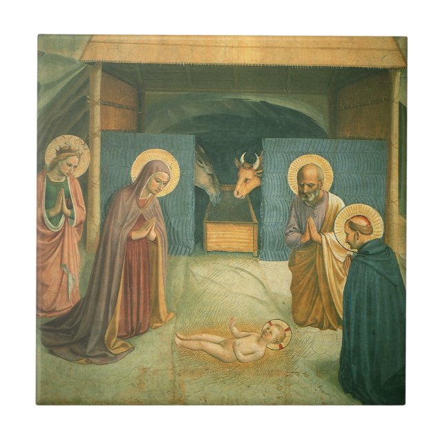 Nativity by Fra Angelico Tile (Front)