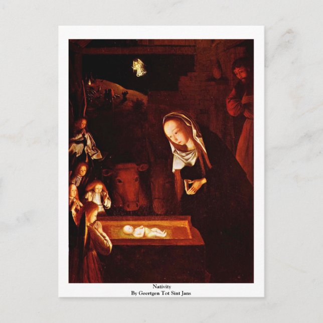 Nativity By Geertgen Tot Sint Jans Postcard (Front)