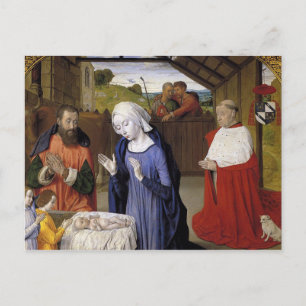 Nativity By Master of Moulins Postcard
