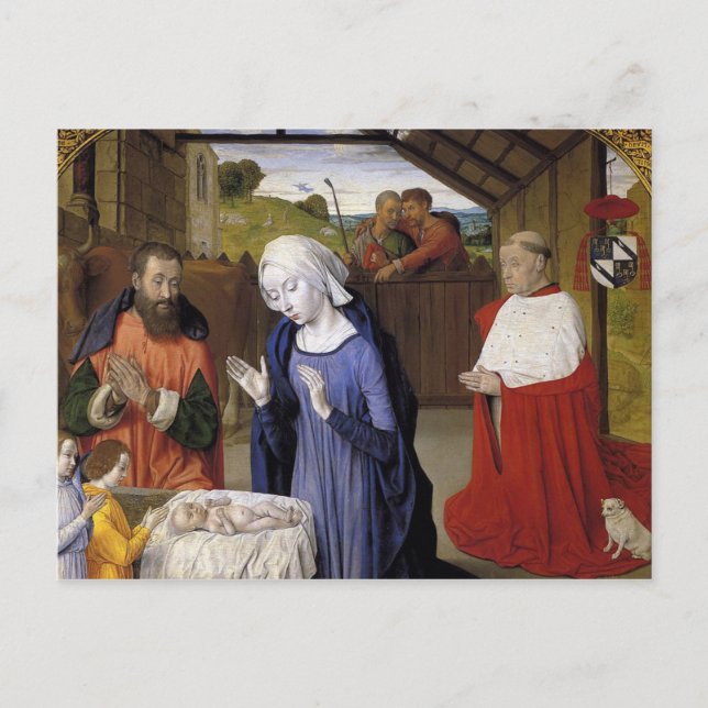 Nativity By Master of Moulins Postcard (Front)