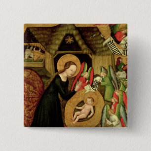 Nativity, c.1425 2 inch square button