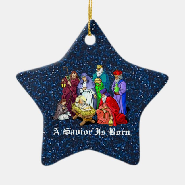 nativity ceramic ornament (Front)