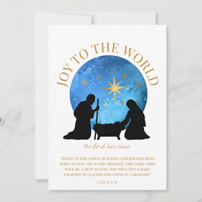 Nativity Christian Scripture Christmas Holiday Card (Front)