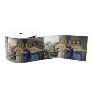 NATIVITY,CHRISTMAS ANGELS by PIERO DELLA FRANCESCA Grosgrain Ribbon