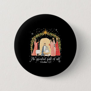 Nativity Christmas Baby Jesus Christian Greatest O 2 Inch Round Button