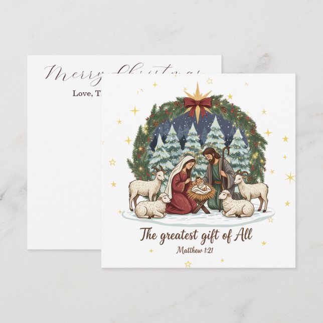 Nativity Christmas Card  (Front/Back)