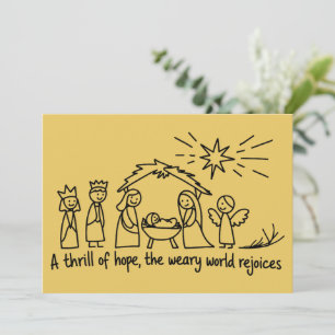 Nativity Christmas Christian Family Matching  Holiday Card