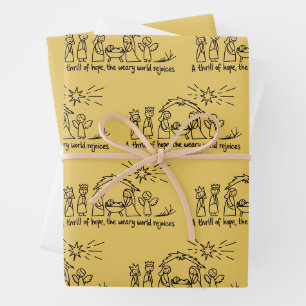 Nativity Christmas Christian Family Matching  Wrapping Paper Sheet