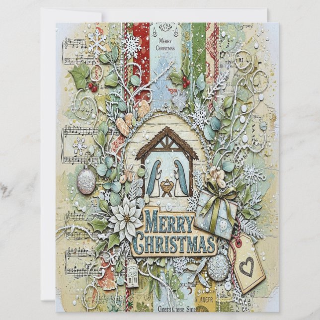 Nativity Christmas craft paper (Front)