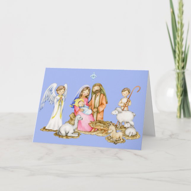 Nativity Christmas Greeting Card (Front)