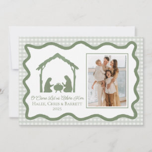 Nativity Christmas Greeting, Holiday Family Photo Card