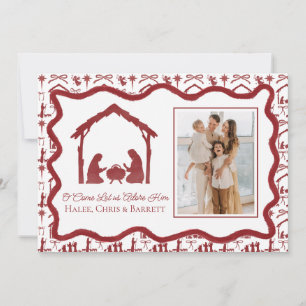 Nativity Christmas Greeting, Holiday Family Photo Card