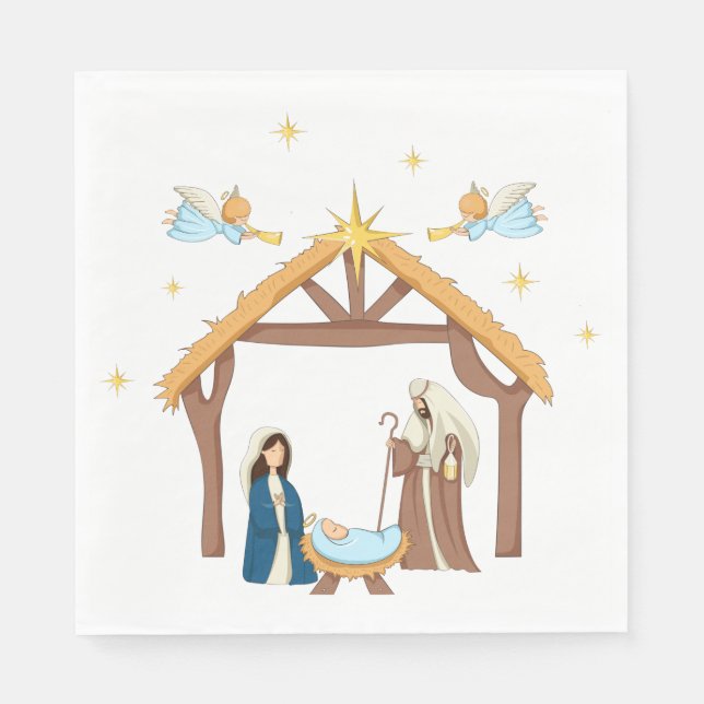 Nativity Christmas Napkin (Front)